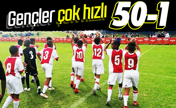 Ajax'ın U12 takımı rakibine 50 gol attı