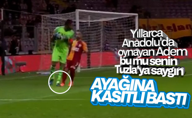 Adem Büyük kalecinin ayağına bastı