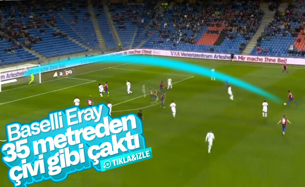 Eray Cömert, 35 metreden harika bir gol attı