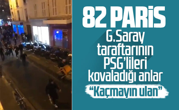 Galatasaray taraftarı PSG’lileri kovaladı: Kaçmayın lan