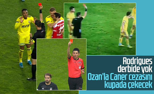 Rodrigues ile Ozan kırmızı kart gördü
