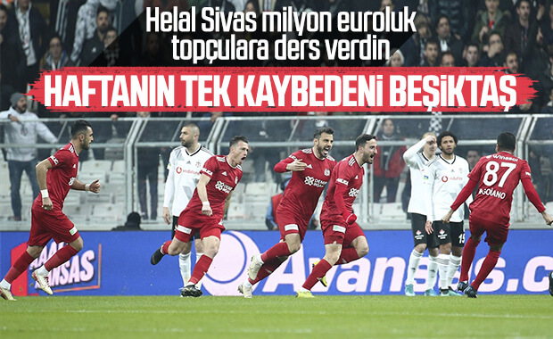 Beşiktaş evinde Sivasspor'a yenildi
