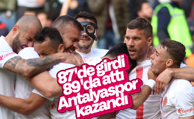 Antalyaspor, Podolski'yle kazandı