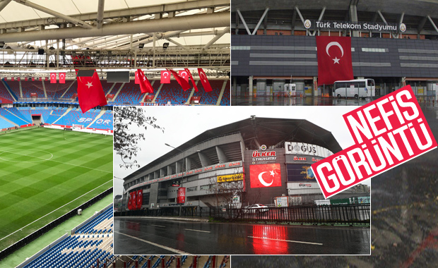 4 büyükler statlarına bayrak astı