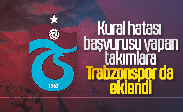 Trabzonspor'dan TFF'ye kural hatası itirazı 
