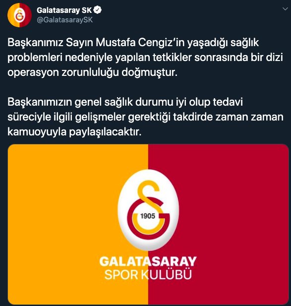 G Saray Mustafa Cengiz Icin Operasyon Zorunlulugu Dogdu