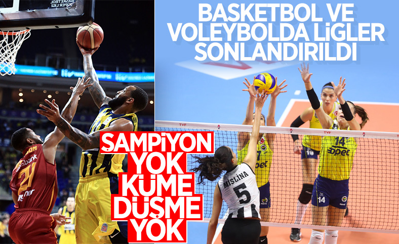 Basketbol ve voleybolda ligler sonlandırıldı