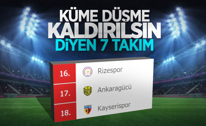 Süper Lig'de küme düşmenin kalkmasını isteyen takımlar