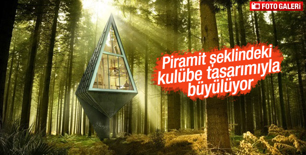 Piramit şeklindeki harika kulübe