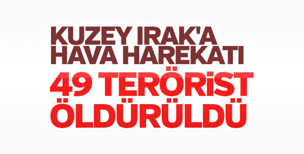 Kuzey Irak'ta PKK hedeflerine bombardıman