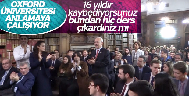 Oxford'da Kemal Kılıçdaroğlu'nun yüzünü düşüren soru