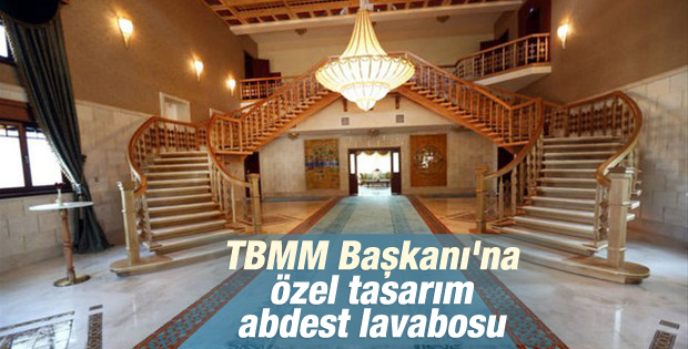 TBMM Başkanlık konutunda abdest lavabosu da var