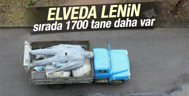 Ukrayna Lenin heykellerini tek tek yıkıyor İZLE