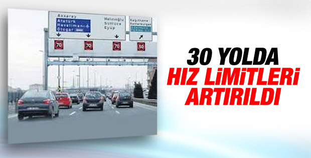 İstanbul'da 30 yolda hız limiti değişti