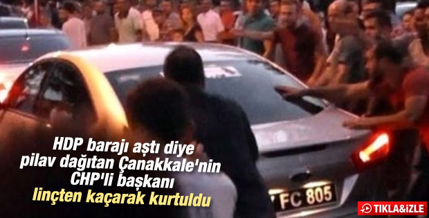 HDP barajı aştı diye pilav dağıtan başkana linç girişimi