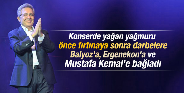 Zülfü Livaneli Harbiye'de yağmura rağmen konser verdi İZLE