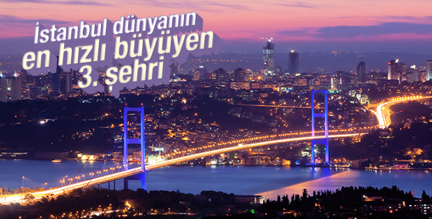 İstanbul dünyanın en hızlı büyüyen 3. şehri