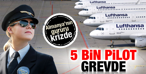 Lufthansa pilotlarından bir günlük grev