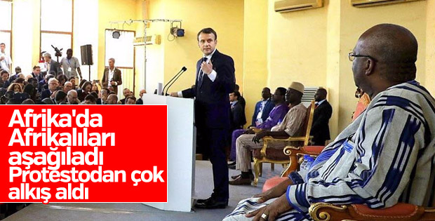 Macron'dan Burkina Faso'da tuhaf davranışlar