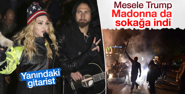 Madonna Trump karşıtı eylemde