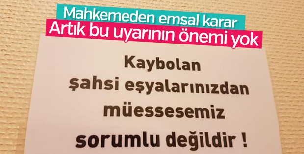 Soyunma kabininde çalınan eşyadan mağaza sorumlu