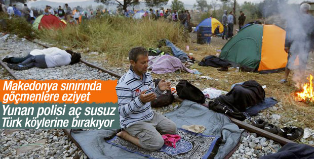 Makedonya sınırındaki Suriyelilerin çilesi