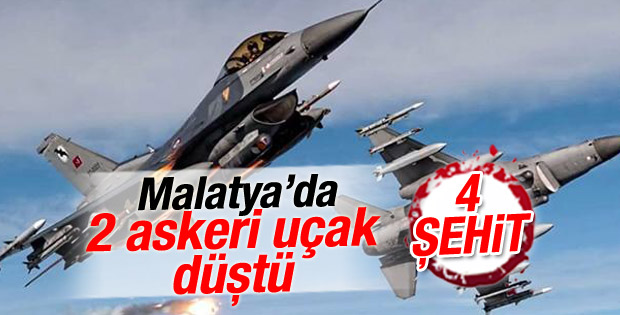 Malatya'da 2 askeri eğitim uçağı düştü