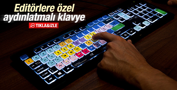 Editörler için özel aydınlatmalı klavye üretildi