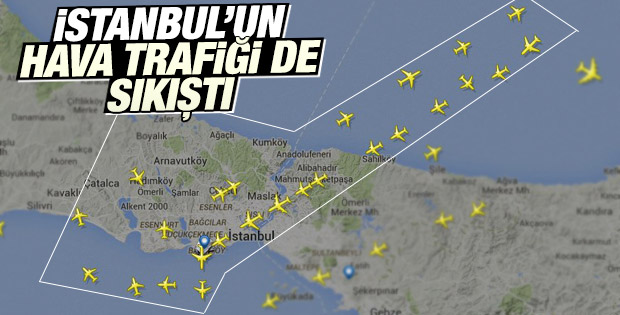 İstanbul'un hava trafiğinde yoğunluk
