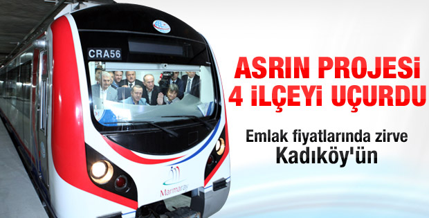 Marmaray emlak fiyatlarını uçurdu