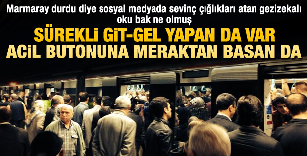 Marmaray'da seferler gün içinde üç kez durdu