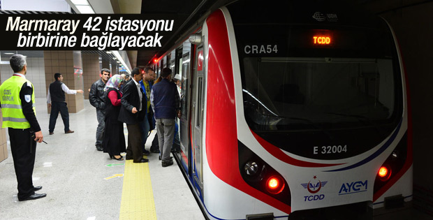 Marmaray 42 istasyonu birbirine bağlayacak