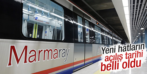 Yeni Marmaray hatlarının açılış tarihi belli oldu