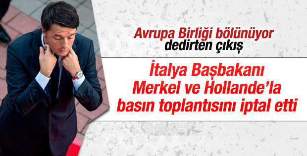 İtalya Başbakanı Renzi'den AB Zirvesi'nde protesto