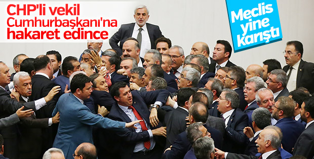 Meclis'te milletvekilleri birbirine girdi