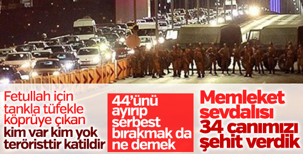 Şehitler Köprüsü davasında 72 sanığa müebbet kararı