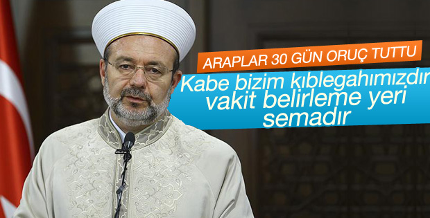Mehmet Görmez: Kabe bizim kıblegahımızdır