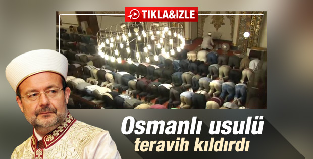 Diyanet İşleri Başkanı Osmanlı usulü namaz kıldırdı İZLE