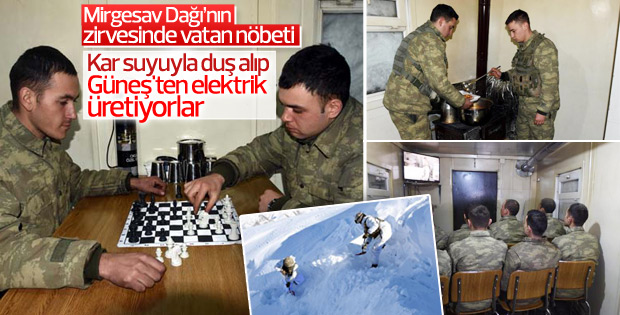 Sınır hattında görev yapan askerlerin morali yüksek