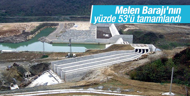 Melen Barajı'nda yolun yarısına gelindi