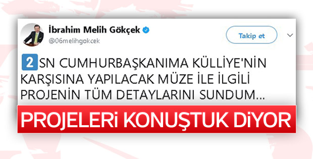 Cumhurbaşkanı Erdoğan'la görüşen Gökçek'ten açıklama