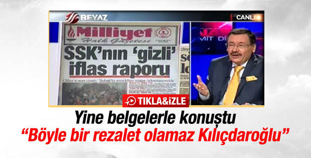 Melih Gökçek Kılıçdaroğlu'nun vaatlerini belgeyle çürüttü