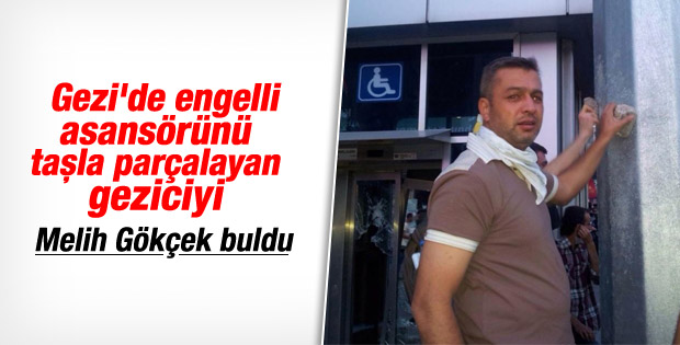 Gökçek engelli asansörünü kıran geziciyi deşifre etti