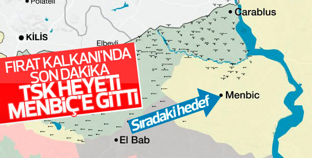 TSK Heyeti Menbiç'e gitti