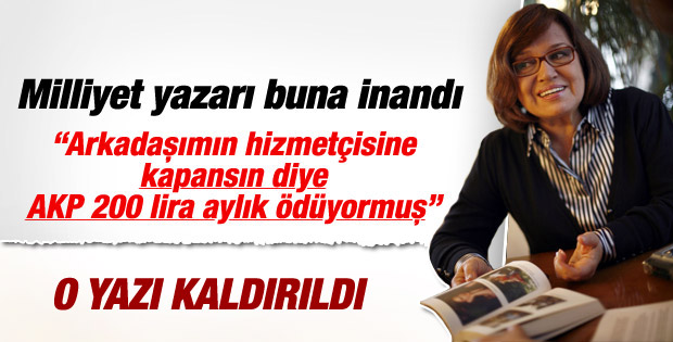Milliyet Meral Tamer'in başörtüsü yazısını yayından kaldırdı