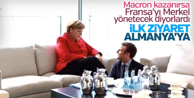 Macron ilk görüşmesini Merkel ile yapacak