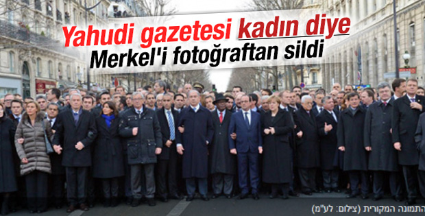 Muhafazakar Yahudi gazetesi Merkel'i fotoğraftan sildi