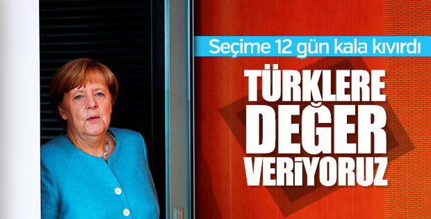 Merkel gurbetçilerin oylarına talip oldu