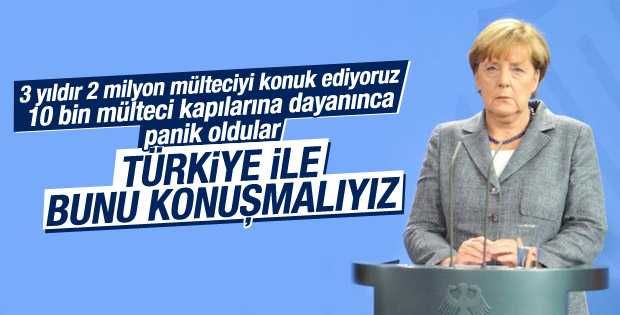Merkel: Türkiye ile mülteci konusunu iyice konuşmalıyız