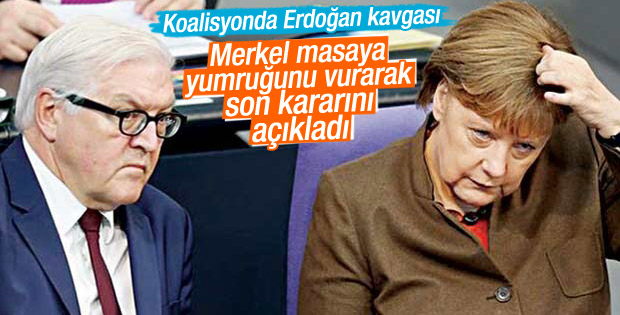 Merkel koalisyonda Erdoğan'dan yana tavır aldı